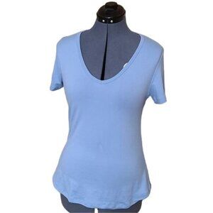 Love Mood soft baby blue v-neck t-shirt small